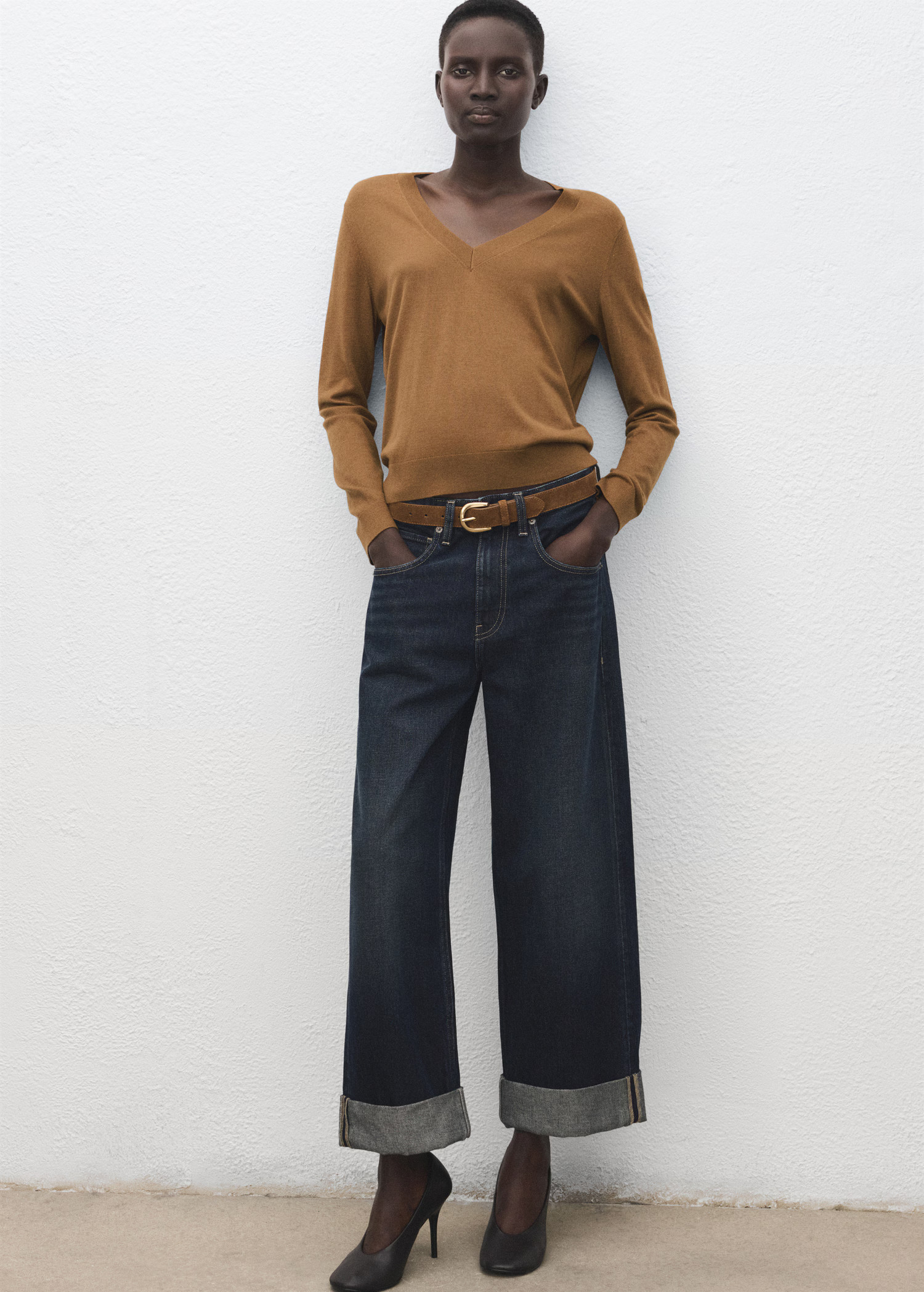 V-neck knit sweater | Mango (US/MX/AU)