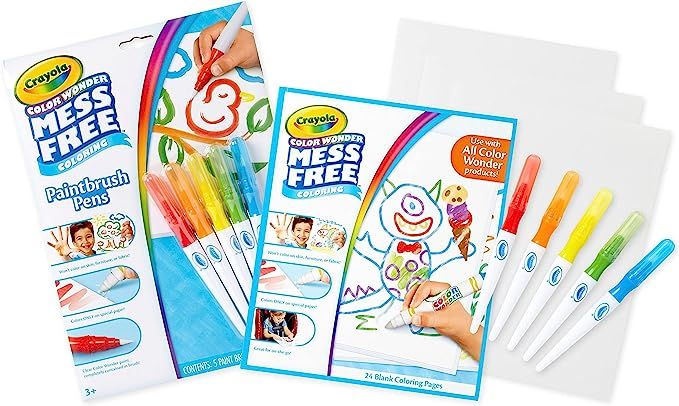Crayola Color Wonder Paintbrush Pens & Paper, Mess Free Coloring, Painting Set, Toddler Arts & Cr... | Amazon (US)