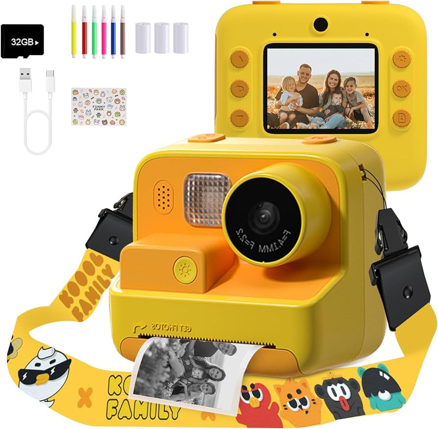 Mafiti Kids Camera Instant Print, 48MP Digital Camera Selfie 1080P Video with 32G TF Card, Toys G... | Amazon (US)