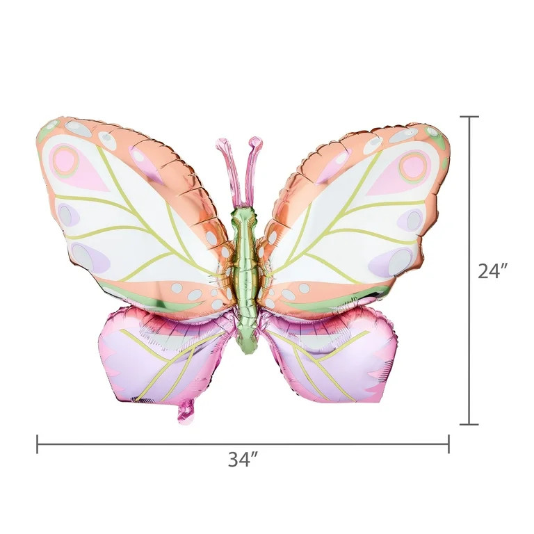 24" Multicolor Butterfly Balloon, by Way To Celebrate - Walmart.com | Walmart (US)