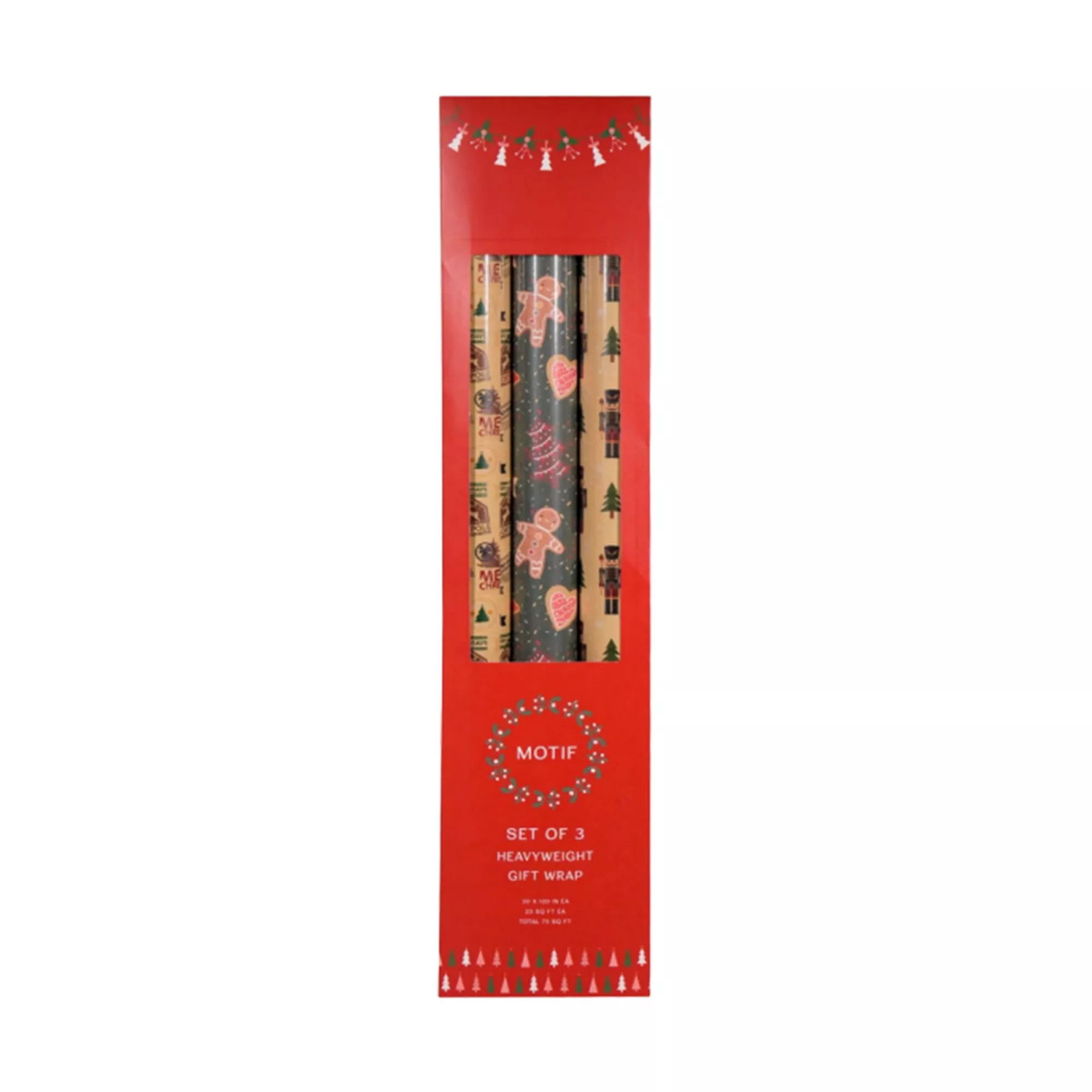 Motif 3-pk. Holiday Gift Wrap Set | Kohl's