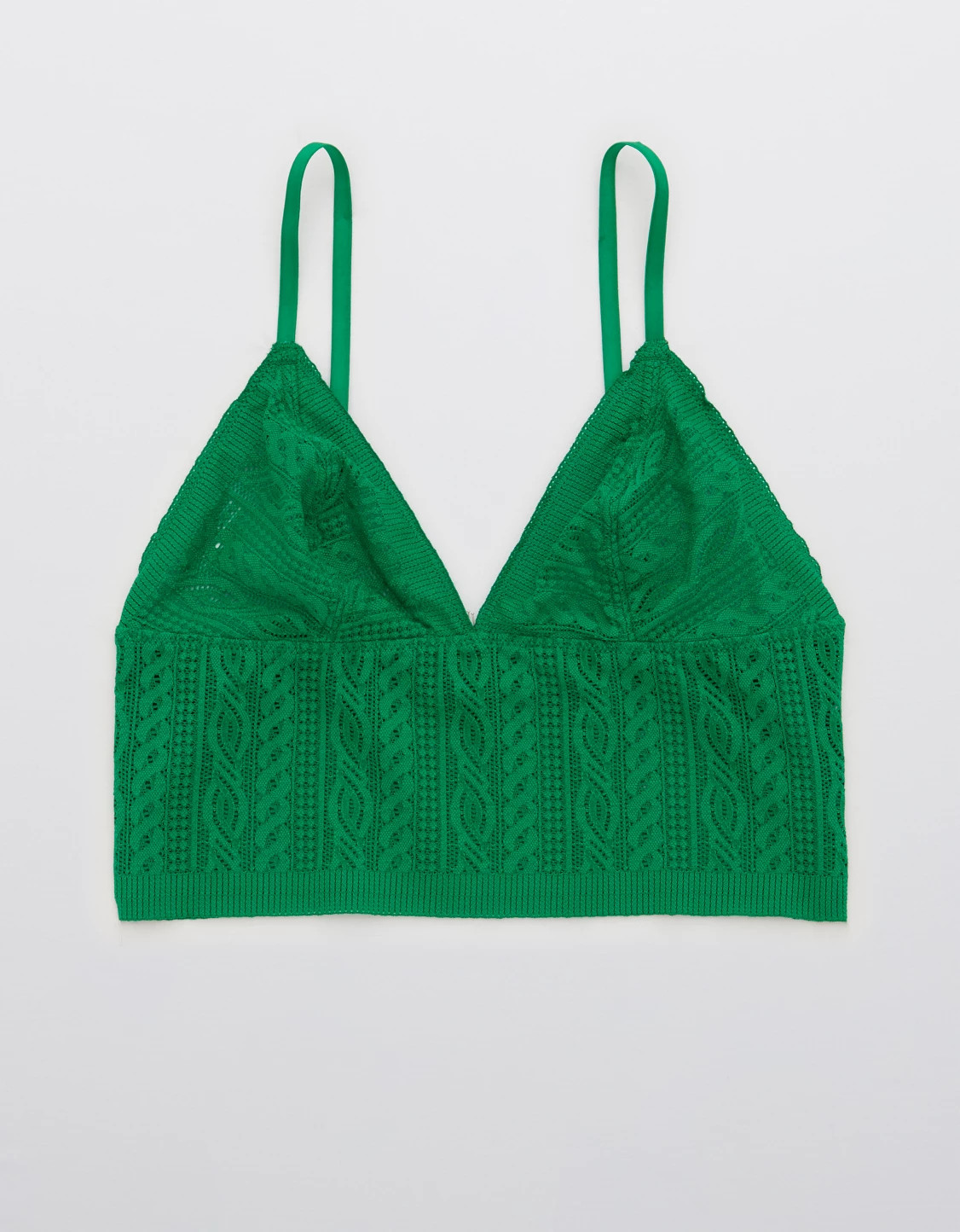 Aerie Cable Lace Longline Bralette | Aerie