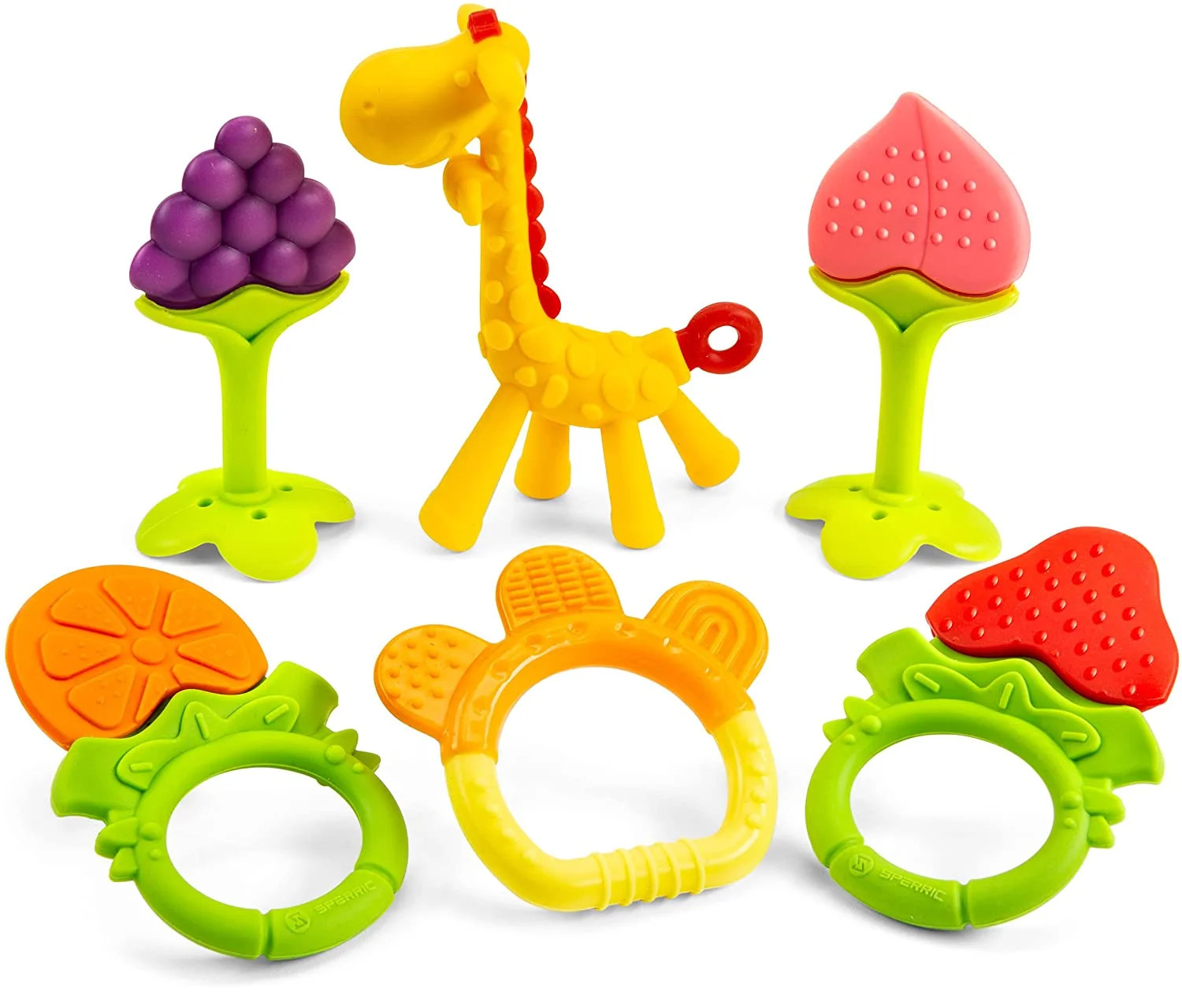 Baby Teething Toys Teethers For Babies 6 - 12 Months (6-Pack) Infant and Toddler Silicone Teether... | Walmart (US)