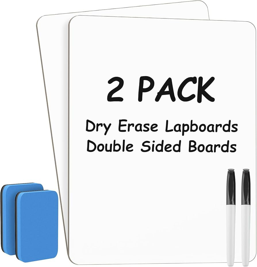 MaxGear Small White Board 2 Pack Dry Erase Boards, 9''x 12'' Mini White Board Double Sided Portab... | Amazon (US)