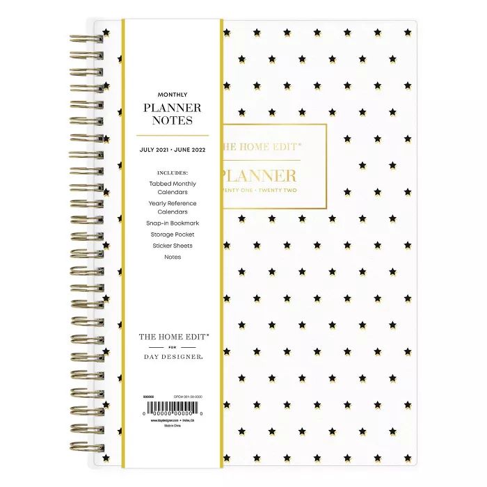 2021-22 Academic Planner Notes 5.875" x 8.625" Flexible Cover Monthly Wirebound Superstar - The H... | Target