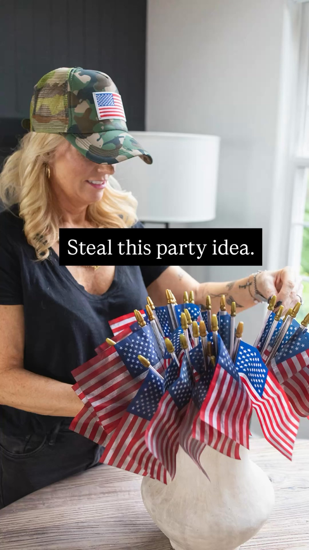 DIY Fourth of July Hat Bar | Easy Patriotic Party Idea

Create the cutest DIY Fourth of July hat bar for your backyard BBQ, lake day, neighborhood party, or holiday gathering! This simple patriotic DIY lets guests customize their own festive hats with ribbons, patches, stars, flags, and fun accessories. It’s affordable, easy to set up, and doubles as both a party activity and a take-home favor. Save this idea for your Independence Day celebration, summer entertaining, and outdoor parties!

Perfect for: Fourth of July decor, patriotic party ideas, DIY party ideas, hat bar, Americana decor, backyard BBQ, lake house entertaining, summer hosting, red white and blue party, holiday crafts, easy DIY projects, and festive entertaining.

#LTKSeasonal #LTKHome