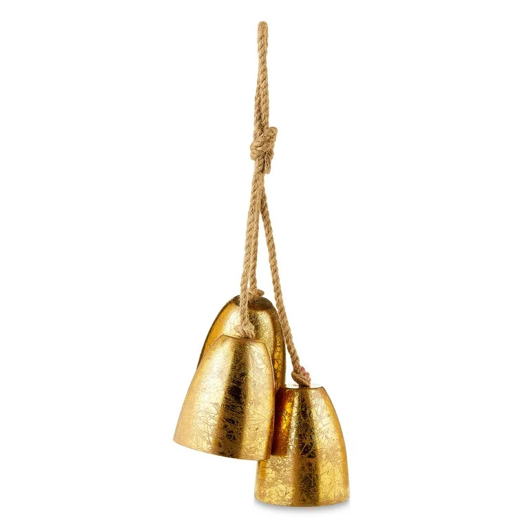 Gold Bell Trio Hanging Decoration, 17", by Holiday Time | Walmart (US)