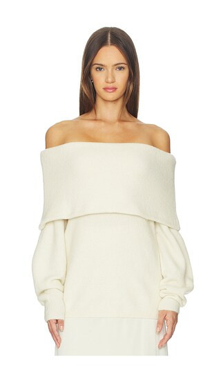SRG Saffiyya Off The Shoulder Sweater in Ivory. - size S (also in L, M, XL, XS, XXS) | Revolve Clothing (Global)