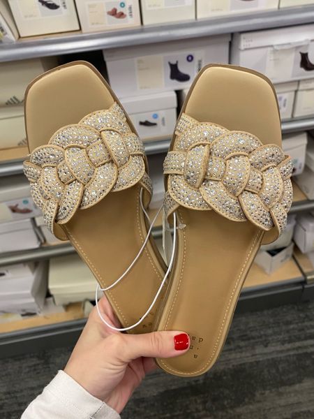 The prettiest sandals at Target!! Summer sandals!! Sequin sparkle sandals 
