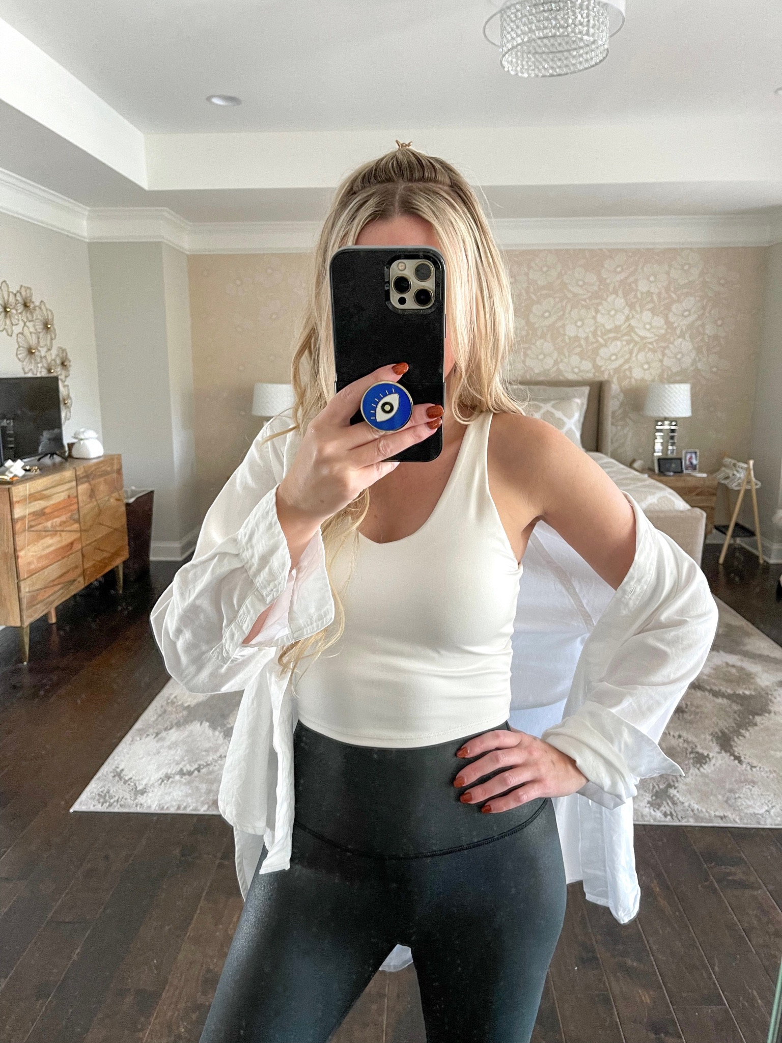 Love this longline sports bra! I wear it at a cropped top under button down shirts.

Leggings, Target 

#LTKstyletip #LTKSeasonal #LTKfit