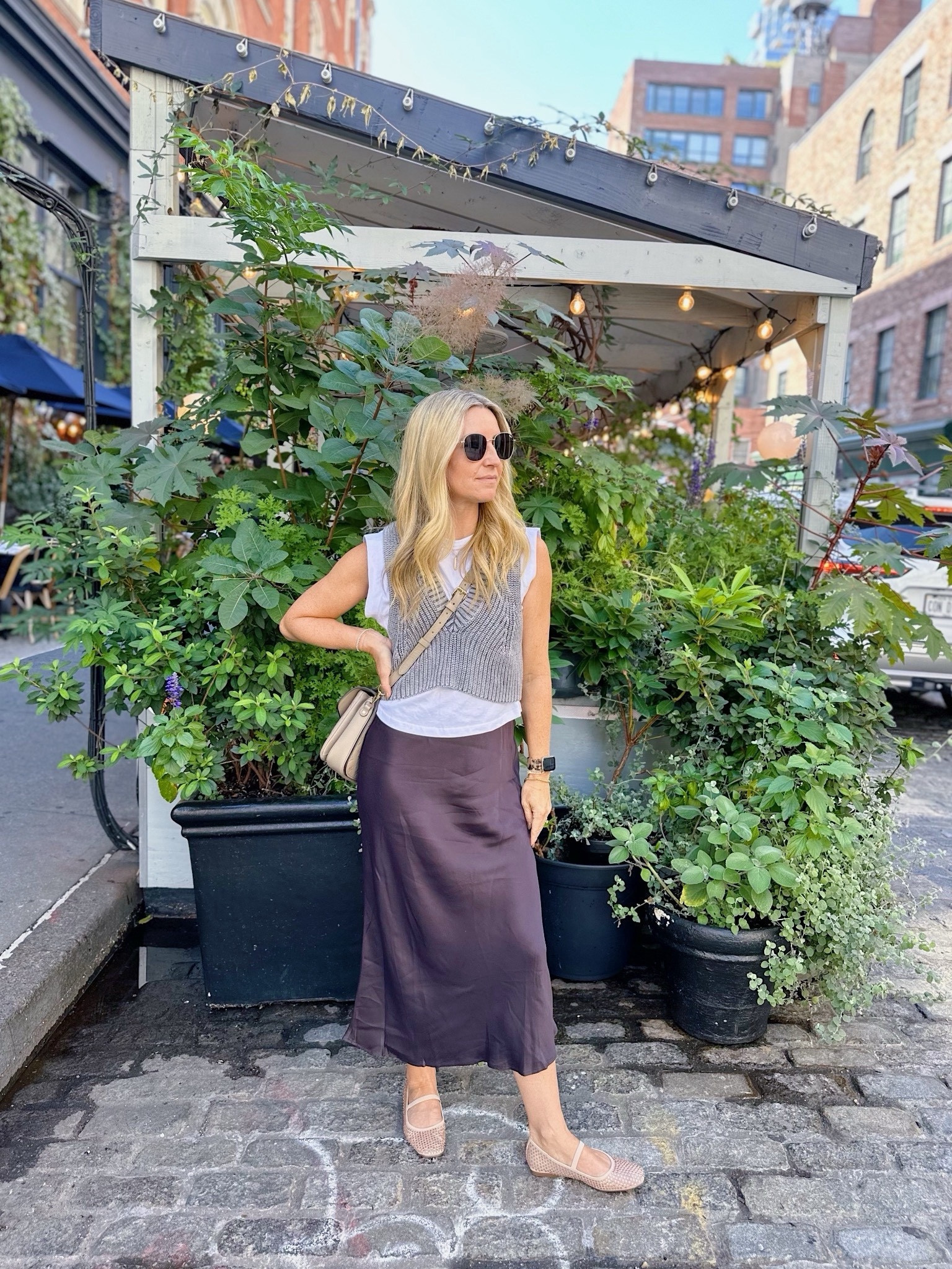 Shopping in NYC in my favorite new slip skirt and ballet flats!! 

#LTKOver40 #LTKFindsUnder50 #LTKFindsUnder100