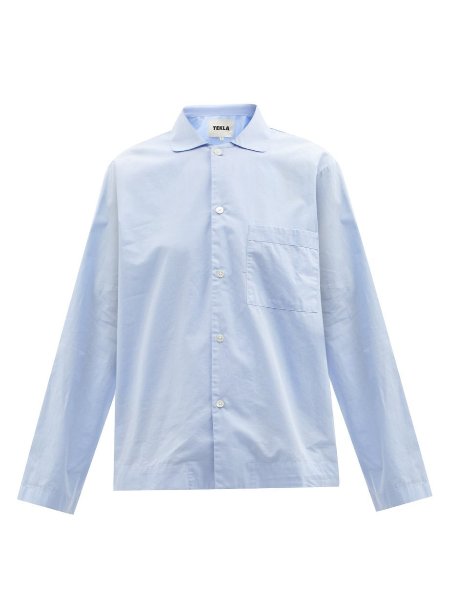 Organic-cotton poplin pyjama top | Tekla | Matches (US)