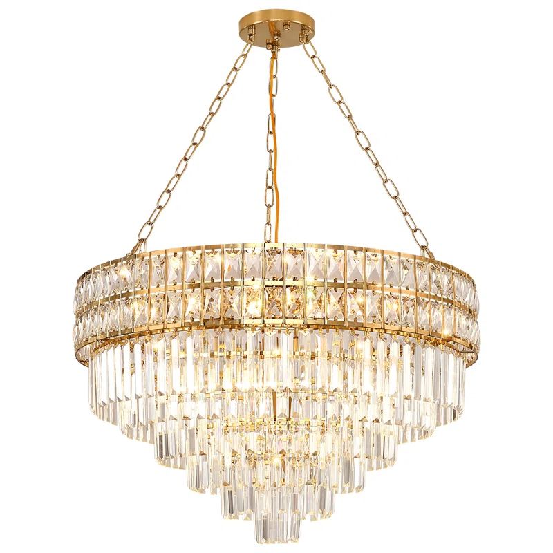 Imma Crystal Empire Chandelier with Crystal Accents | Wayfair North America