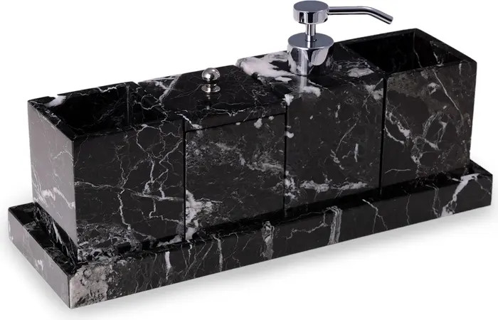 5-Piece Zebra Marble Vanity Set | Nordstrom