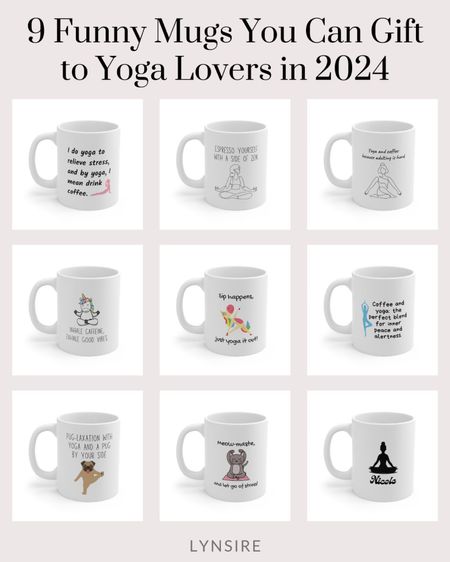 Custom and funny yoga mugs ☕️

Self care, self love, cozy vibes, gift ideas, yoga lovers, funny gifts, custom gift, coffee lover, tea, hot chocolate, that girl, it girl 

#LTKfindsunder50 #LTKfitness #LTKhome