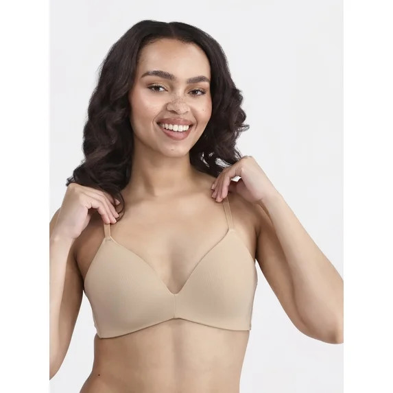 No Boundaries Wireless Rib T-Shirt Bra, Women's Sizes XS-XXXL | Walmart (US)