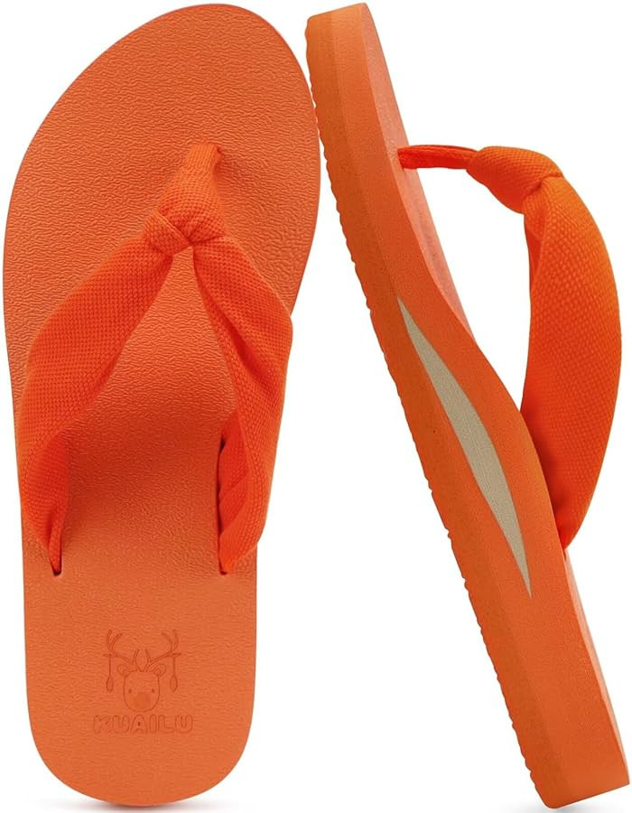 Amazon.com | KuaiLu Flip Flops Women Arch Support Yoga Mat Comfortable Summer Beach Walking Thong... | Amazon (US)