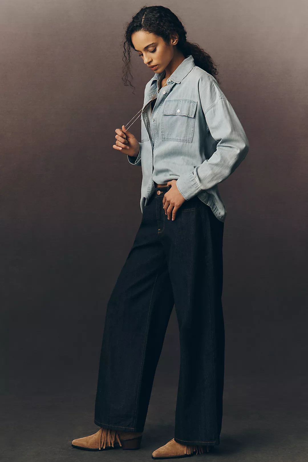 Pilcro Japanese Low-Rise Wide-Leg Jeans | Anthropologie (US)