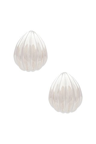 8 Other Reasons Shell Hoop Earrings in Silver from Revolve.com | Revolve Clothing (Global)