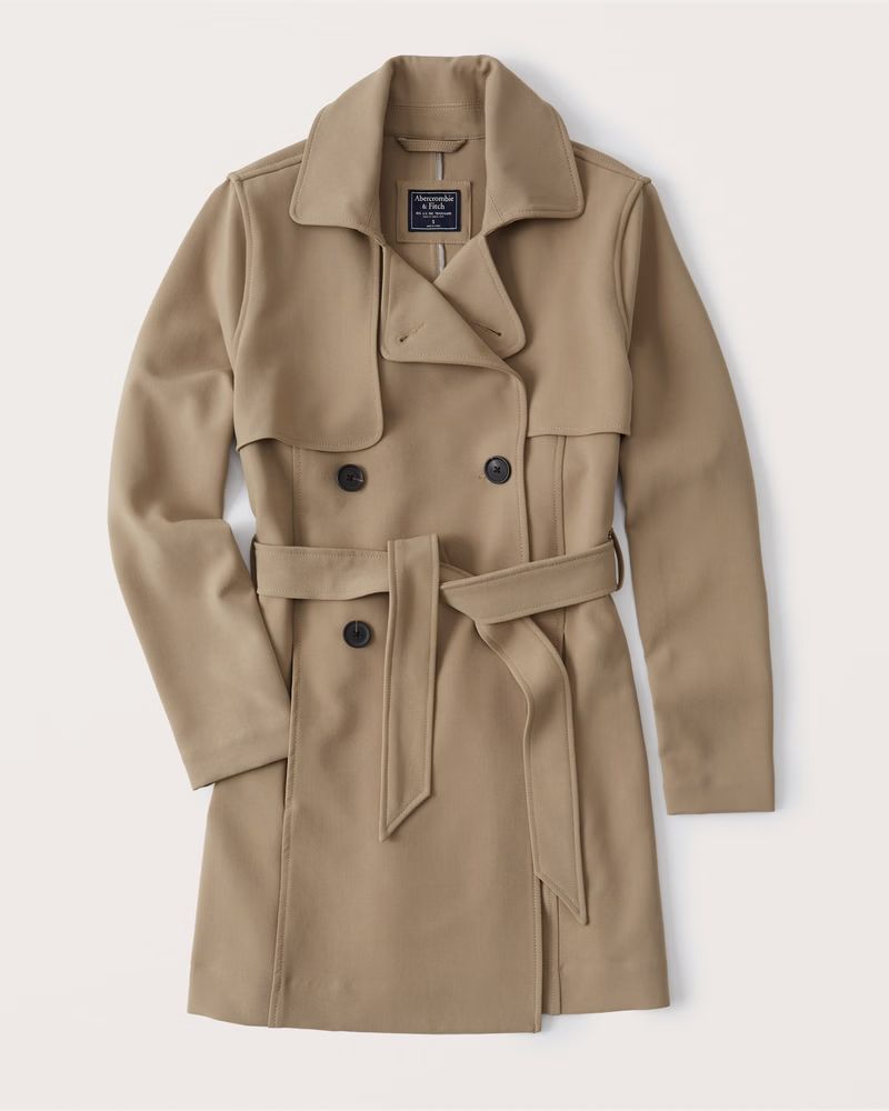 Women's Drapey Trench Coat | Women's Up to 40% Off Select Styles | Abercrombie.com | Abercrombie & Fitch (US)