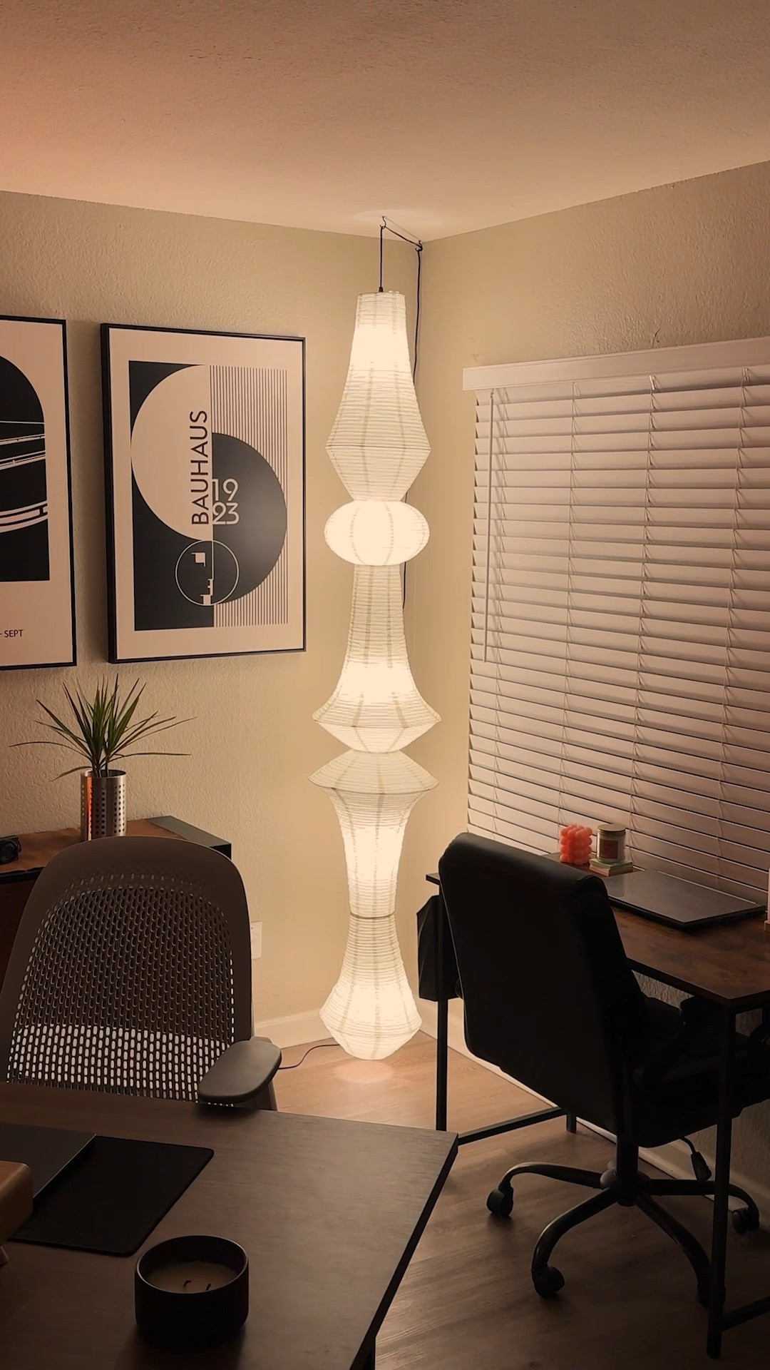 The home office desperately needed some light so I added this paper lantern from Nogy to the corner. Couldn’t be happier with the result!

#LTKHome