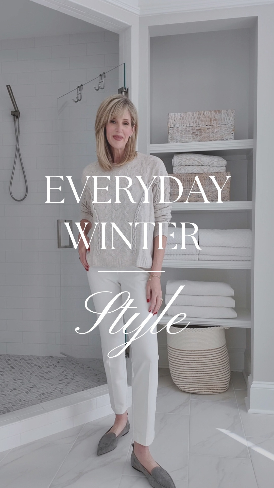 These 5 pieces can create countless outfits.  We are talking elevated, everyday staples:

A crisp white tee for layering
A Pull on trouser pant with pockets
A cable knit sweater that feels like luxury
A button down cardigan that is perfect or alone or layered
A suede loafer

Wearing mediums in sweaters.  Small in pants.  Small in tee.  All run true to size.  



#LTKOver40 #LTKSeasonal #LTKWorkwear