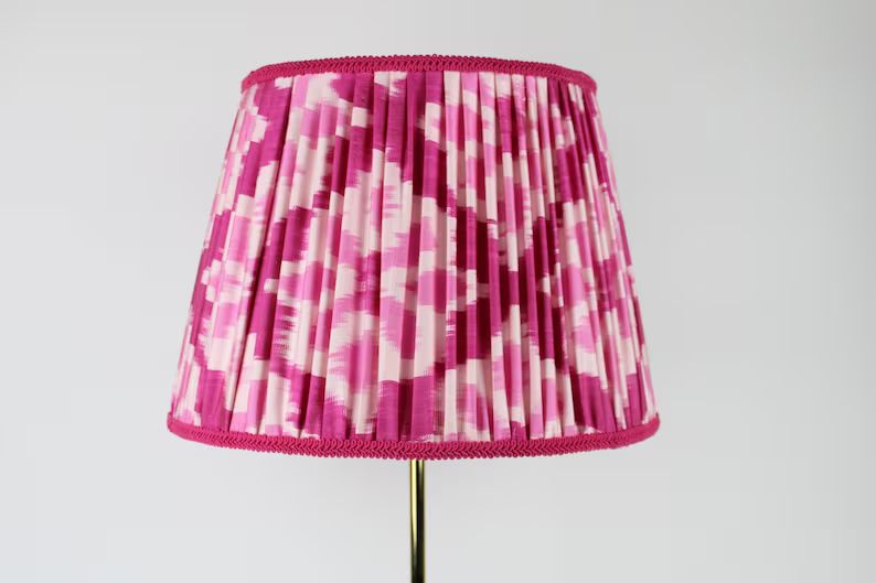 Handmade Pink Ikat Pleated Lampshade Ikat Lampshade Pink Ikat | Etsy Canada | Etsy (CAD)