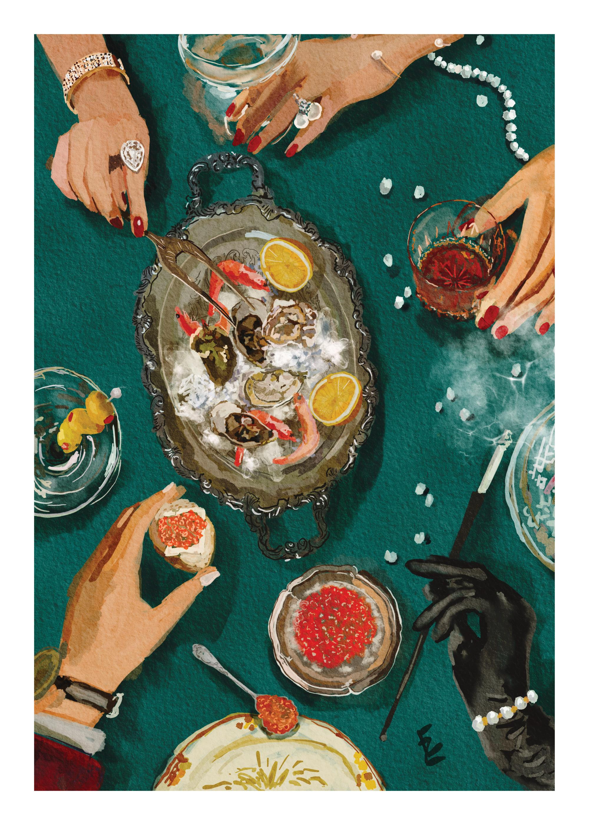 Ekaterina Zagorska - Luxury Dinner Print | Desenio