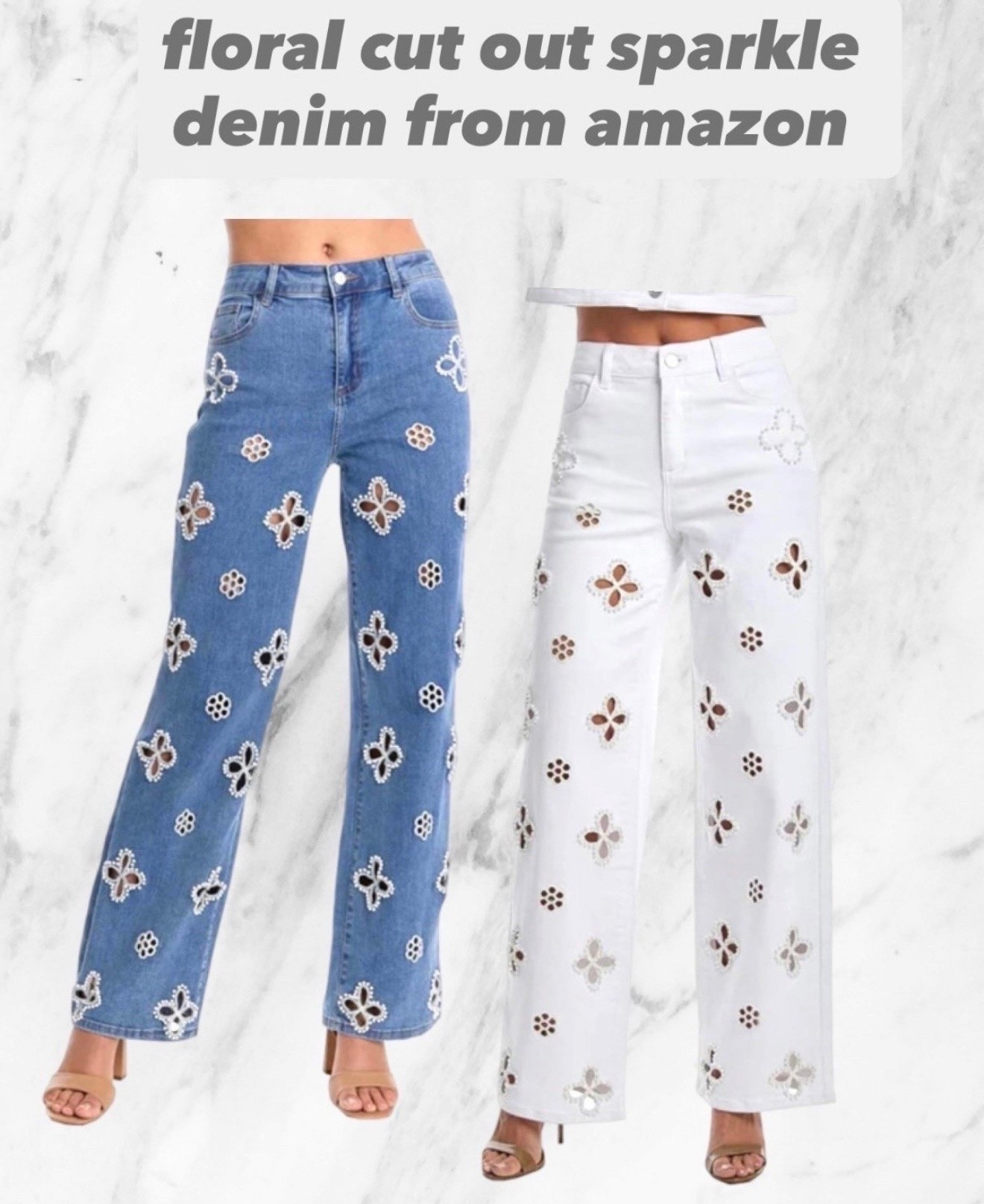 Even more beautiful in person
Denim jeans with cutout