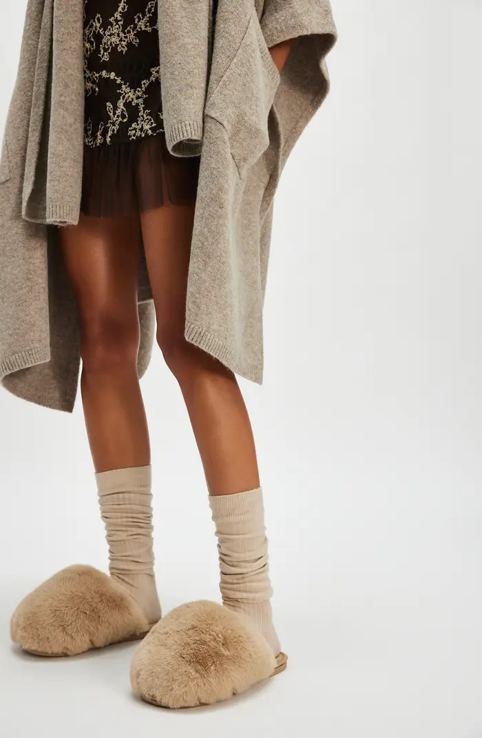 Free People Snowball Faux Fur Slipper (Women) | Nordstrom | Nordstrom