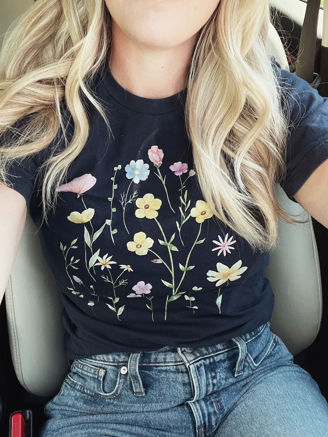 Wildflower Shirt, Nature Lover Shirt, Watercolor Flower Shirt, Nature Lover Gift, Flower Child | Etsy (US)
