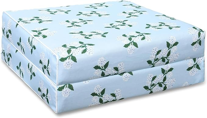 Hofdeco Premium Grandmillennial Patio Indoor Outdoor Seat Cushion Cover Only Set of 2, 24"x24"x4"... | Amazon (US)