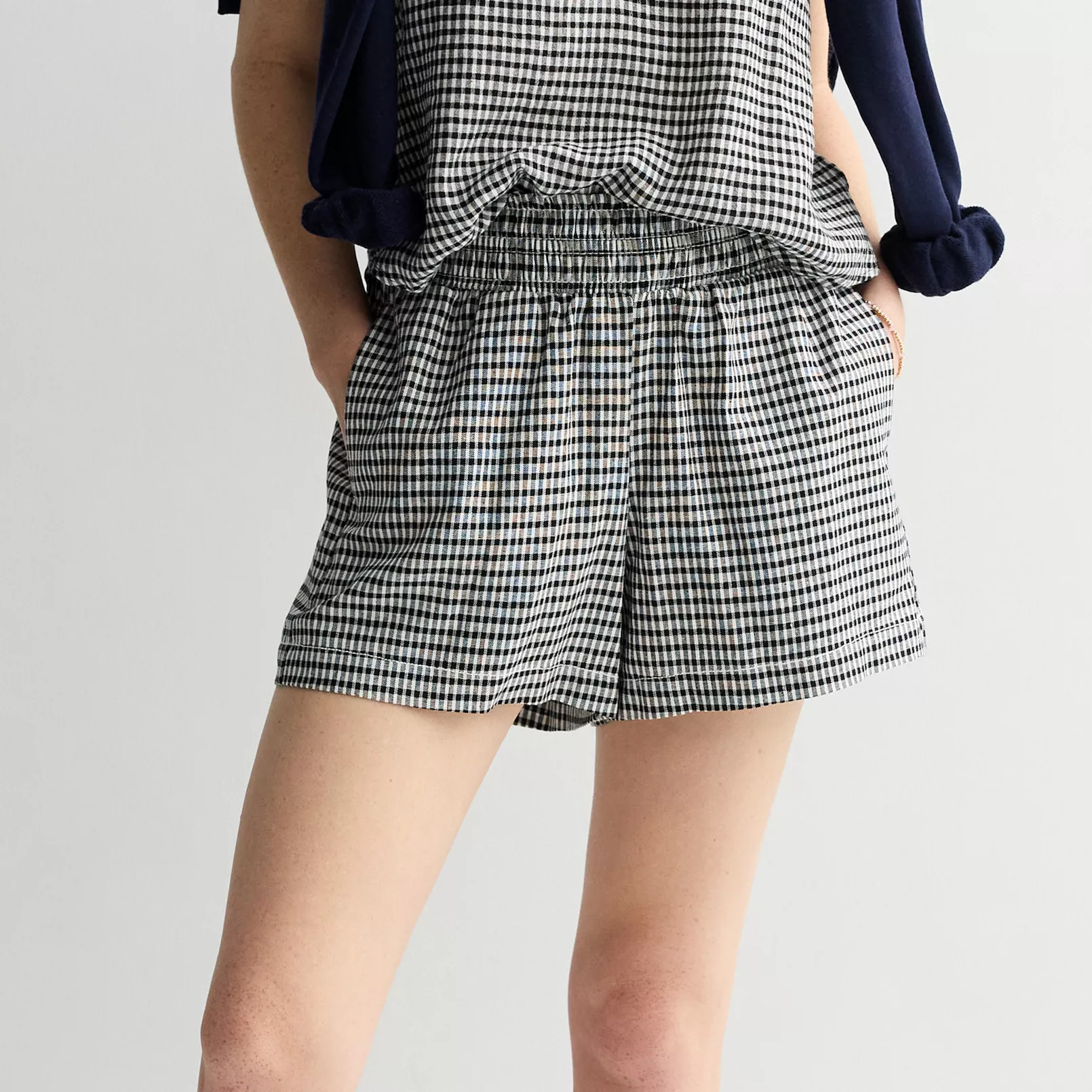 Women's Sonoma Goods For Life® Smocked Waist Linen Shorts | Kohl's