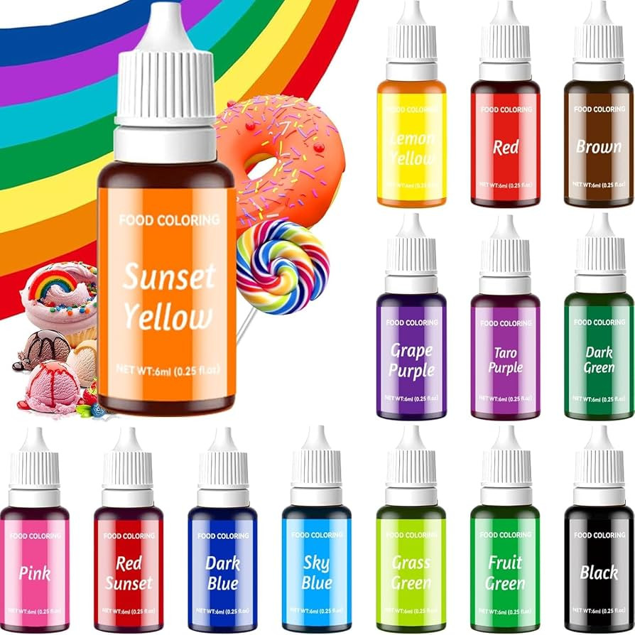 Food Coloring Liquid Set - KATSPRO 14 Colors Food Grade Concentrated Food Coloring for Baking Ici... | Amazon (US)