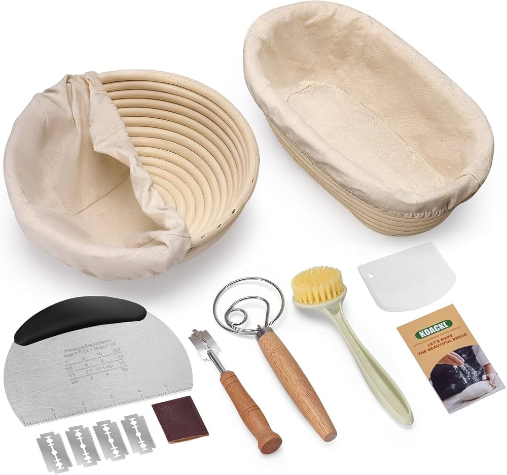 Sourdough Bread Starter Kits Banneton Sourdough Bread Making Tools Kit, Banneton Proofing Basket ... | Amazon (CA)