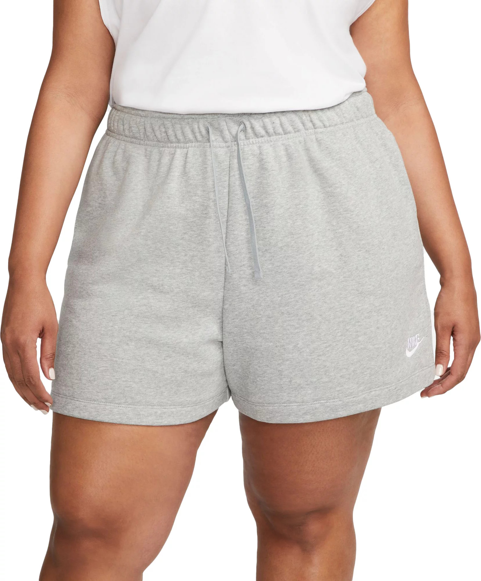 Nike Women's Sportswear Club Fleece Mid-Rise Shorts (Plus Size), 3X, Dk Grey Heather | DICK'S Sporting Goods