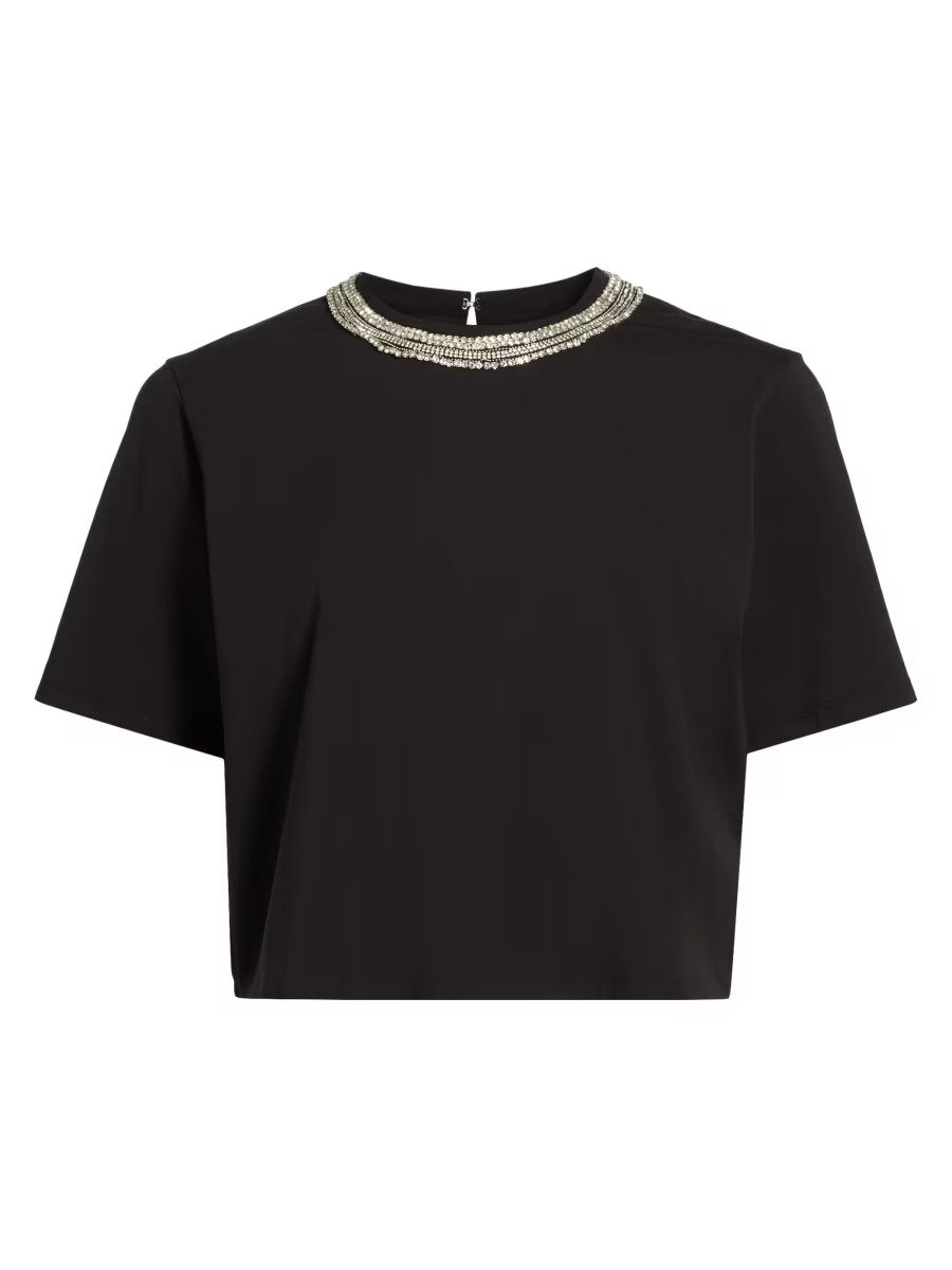 Veronica BeardSebastian Crystal-Embellished Short-Sleeve T-Shirt | Saks Fifth Avenue