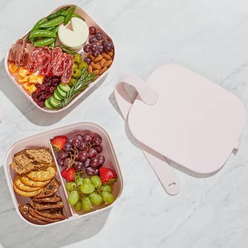 W&P Porter Lunch Box, 3 Compartment Bento Box Style Portable Adult Lunch Box with Snap Strap- Foo... | Amazon (US)