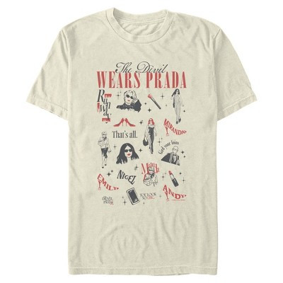 Mens The Devil Wears Prada 2 Runway Fashion Collage T Shirt - Ivory - 2X Large | Target