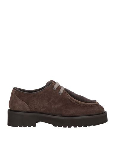 Doucal's Woman Lace-up shoes Dark brown Size 9.5 Leather | YOOX (US)