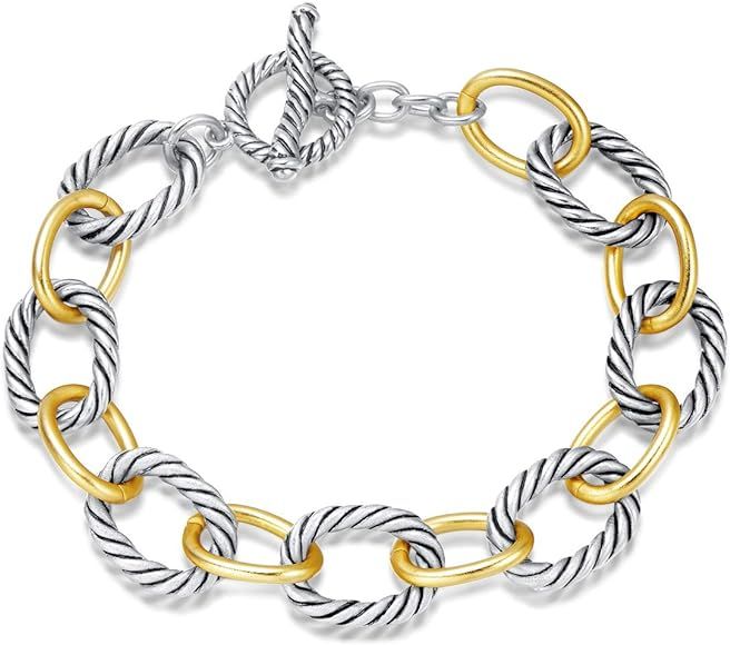 Bracelet Designer Brand Inspired Antique Women Jewelry Cable Wire Vintage Valentine | Amazon (US)