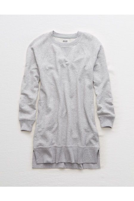 Aerie Fleece Long Sleeve Dress | American Eagle Outfitters (US & CA)