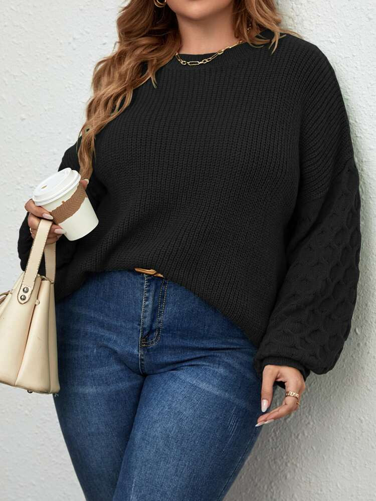 Plus Drop Shoulder Sweater | SHEIN