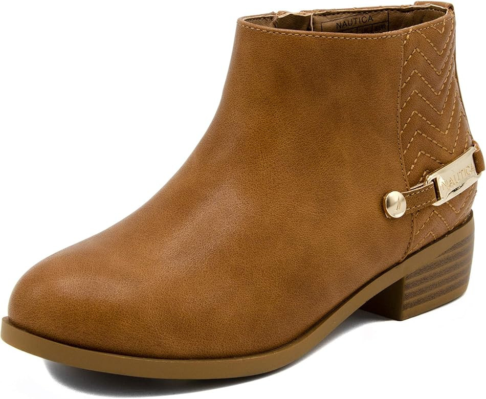 Kids Girls Youth Ankle Bootie with Side Buckle and Zipper, Dress Boot (Little/Big Kids) | Amazon (US)