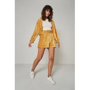 Short Malha Veludo Cotele AMARELO COPACABANA | OffPremium (BR)