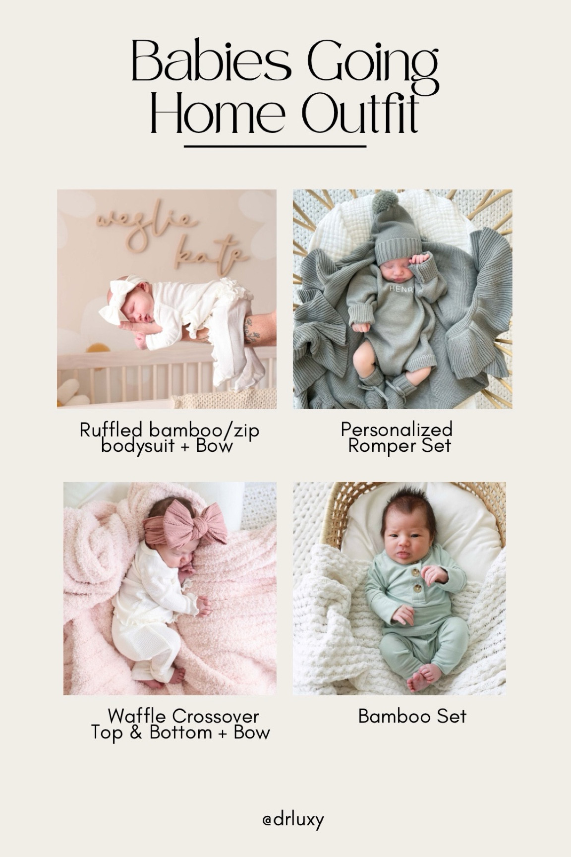 Melting just looking at these baby going home outfits. All are on sale now! Code SAVE10, SAVE15, SAVE20 depending on how much you spend. 

Ruffled bamboo zipper bodysuit footie 
Personalized romper set 
Waffle top and bottom set 
Bamboo set 
Knit bow 
Knit Pom beanie 
Ruffled bow 
Knit ruffled blanket
Knit booties
Personalized baby hanger 
Newborn outfits 
Baby outfits 
Maternity 
Baby shower gift guide
Baby shower gift ideas 
Gifts for babies 

Just ordered some of my favorites! 



#LTKsalealert #LTKfindsunder50 #LTKbaby