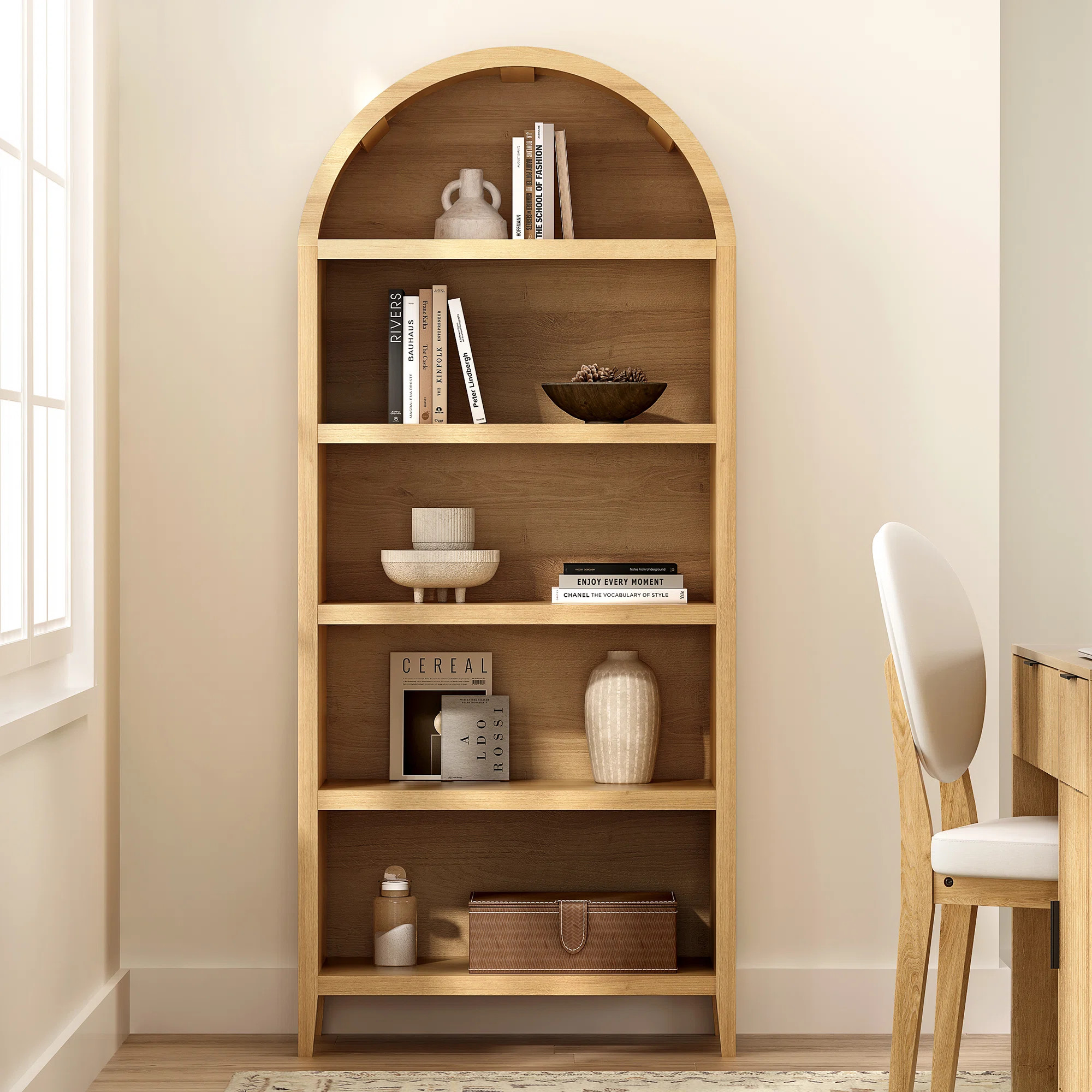 Bookcase Storage Display Cabinet With 5 Shelves | Wayfair North America