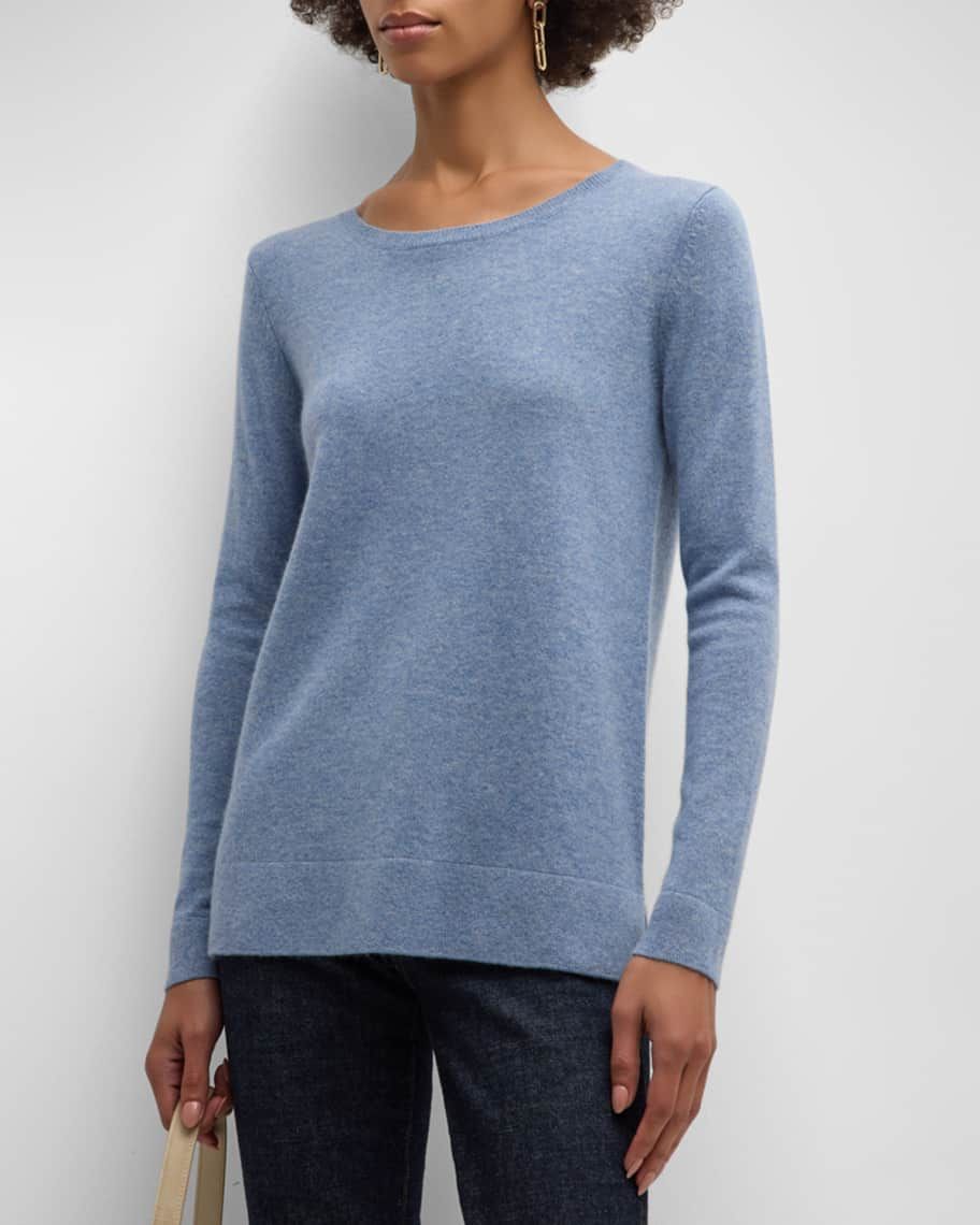 Neiman Marcus Cashmere Collection Cashmere Basic Crewneck Top | Neiman Marcus