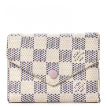 Damier Azur Victorine Wallet Rose Ballerine | Fashionphile