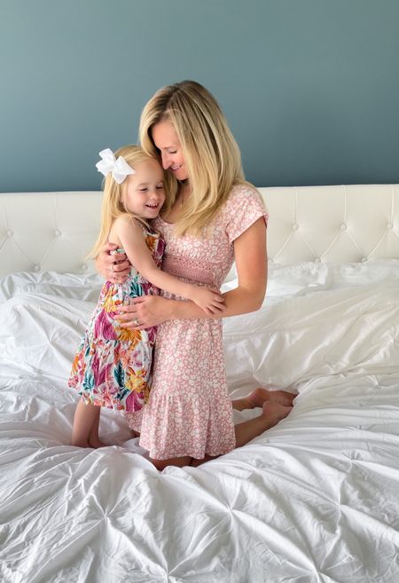 Mommy and me summer dresses - pink floral summer toddler dress and women’s dress

#LTKSeasonal #LTKkids #LTKhome